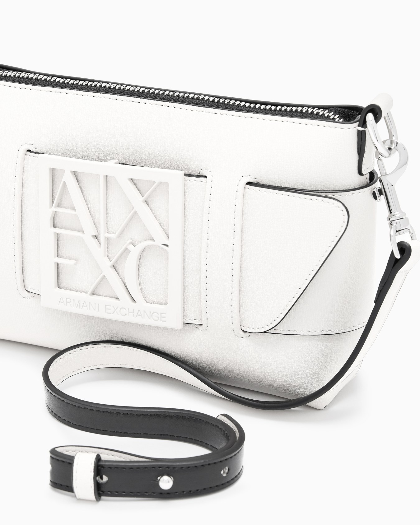 Sac porté épaule tendance zippé avec logo en relief Susy Diapositive 4