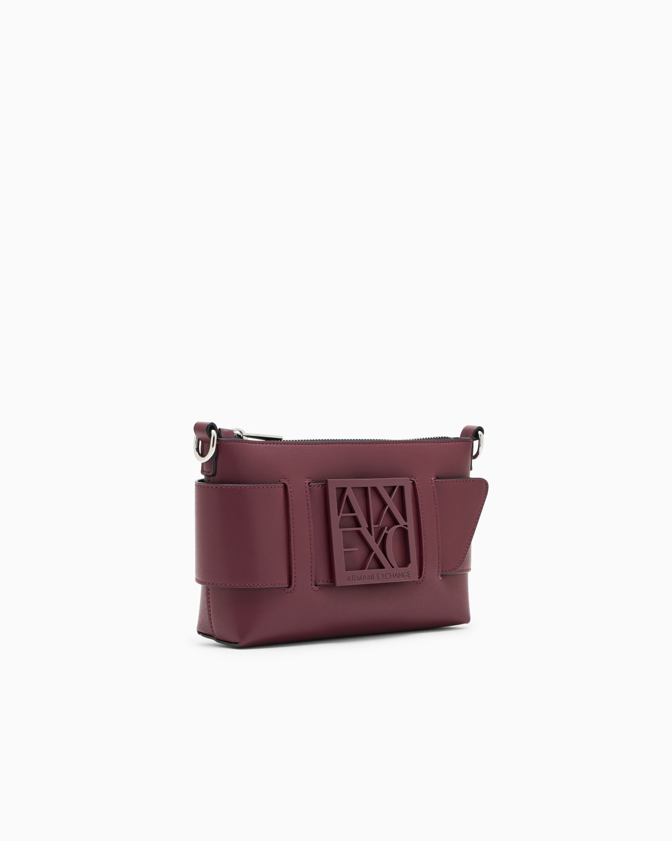 Borsa a spalla color block con maxi-logo  Slide 1