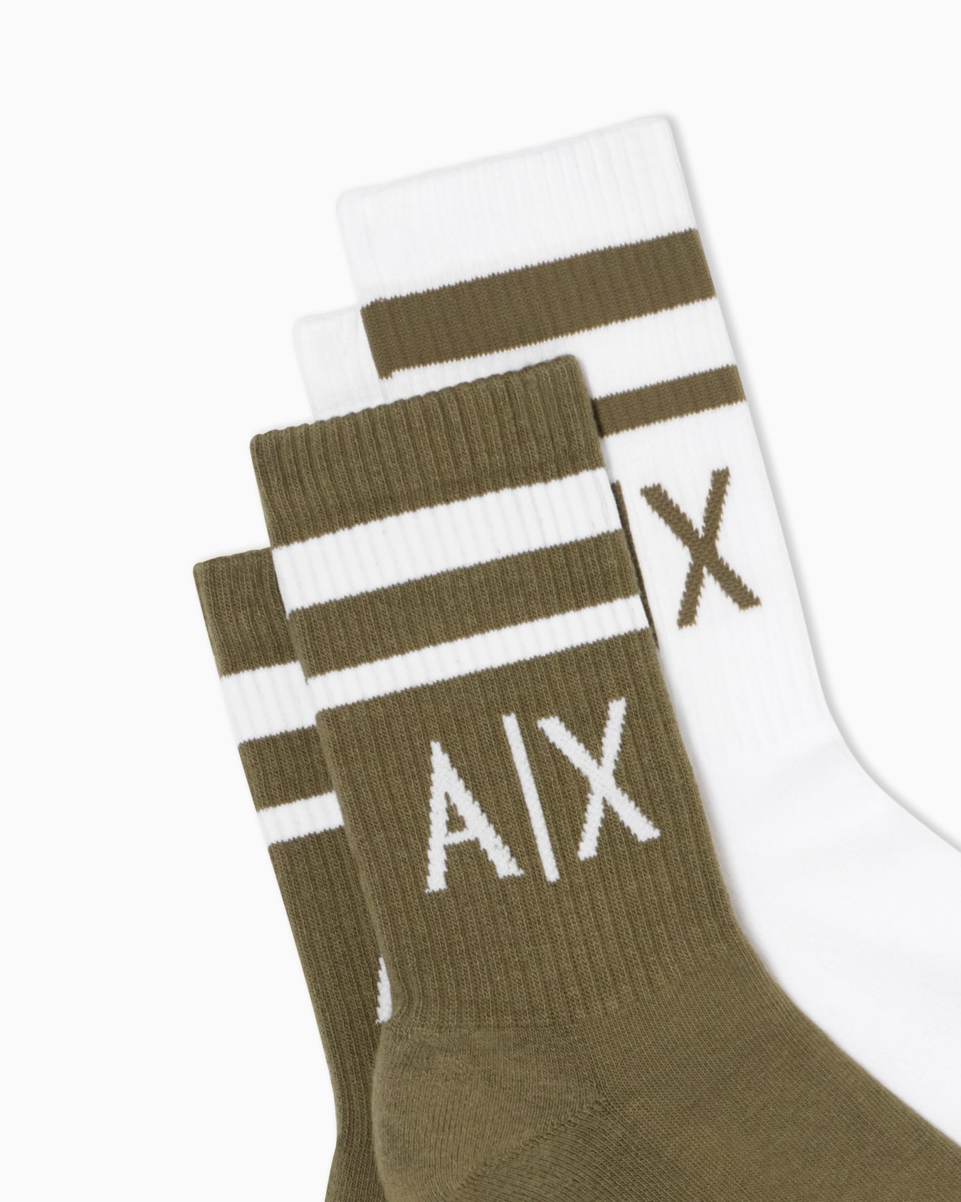 Set of 2 pairs of mixed cotton socks with logo Slide 1
