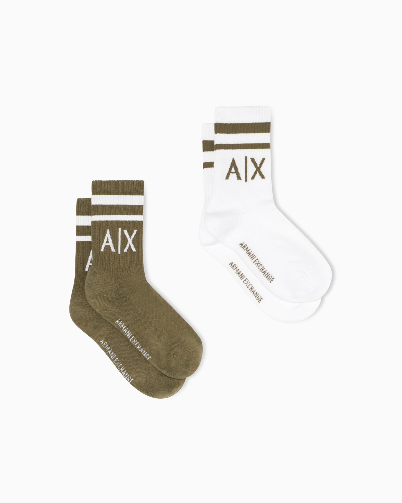 Set of 2 pairs of mixed cotton socks with logo Slide 0