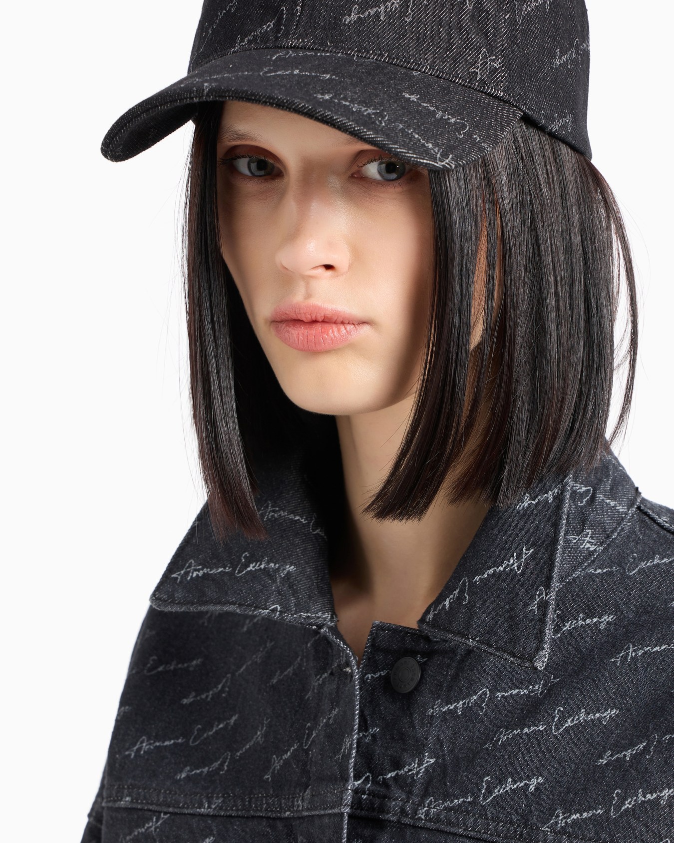 Visor cap with allover logo in ASV material Slide 2