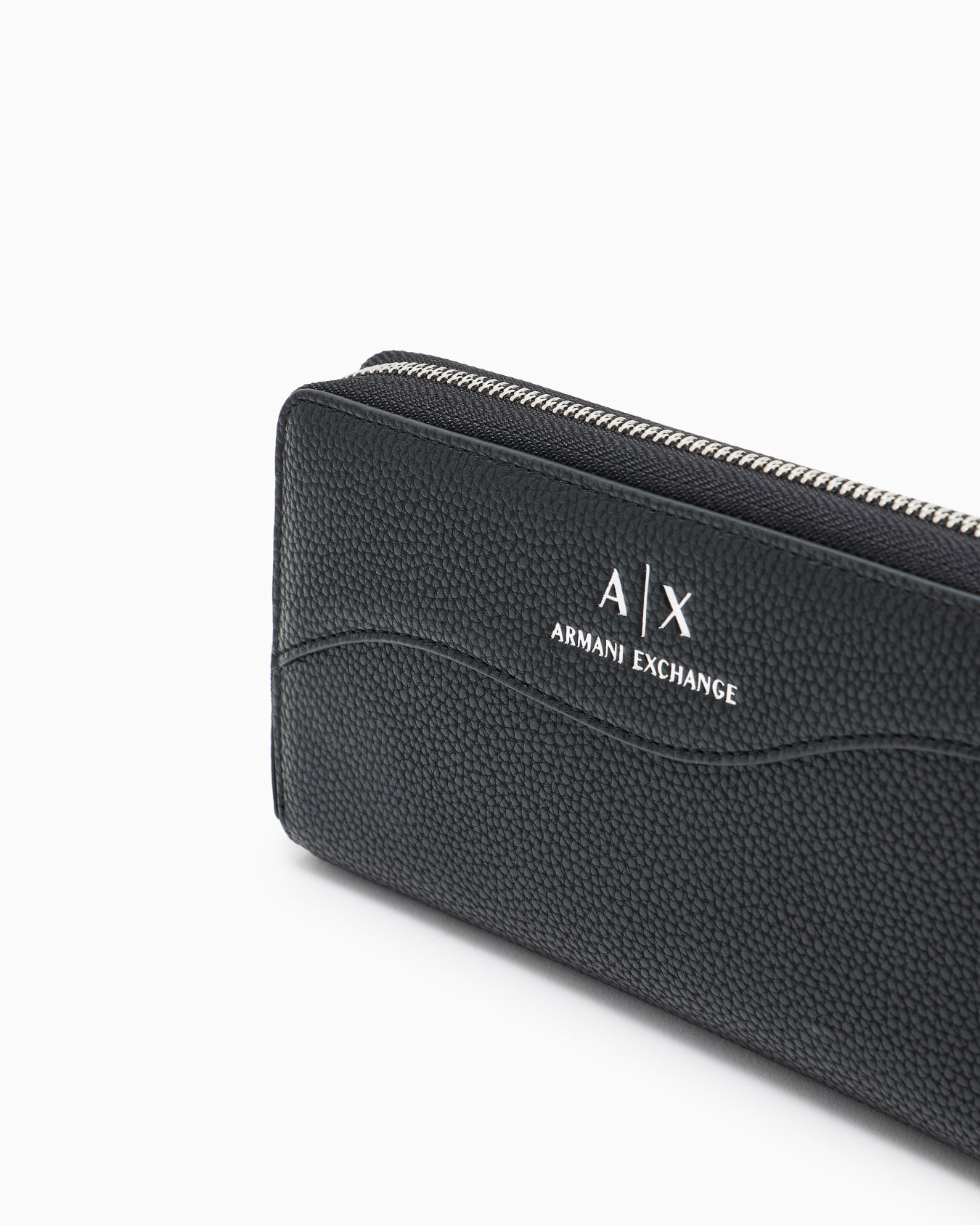 Zip around wallet with shaped stitching Slide 3