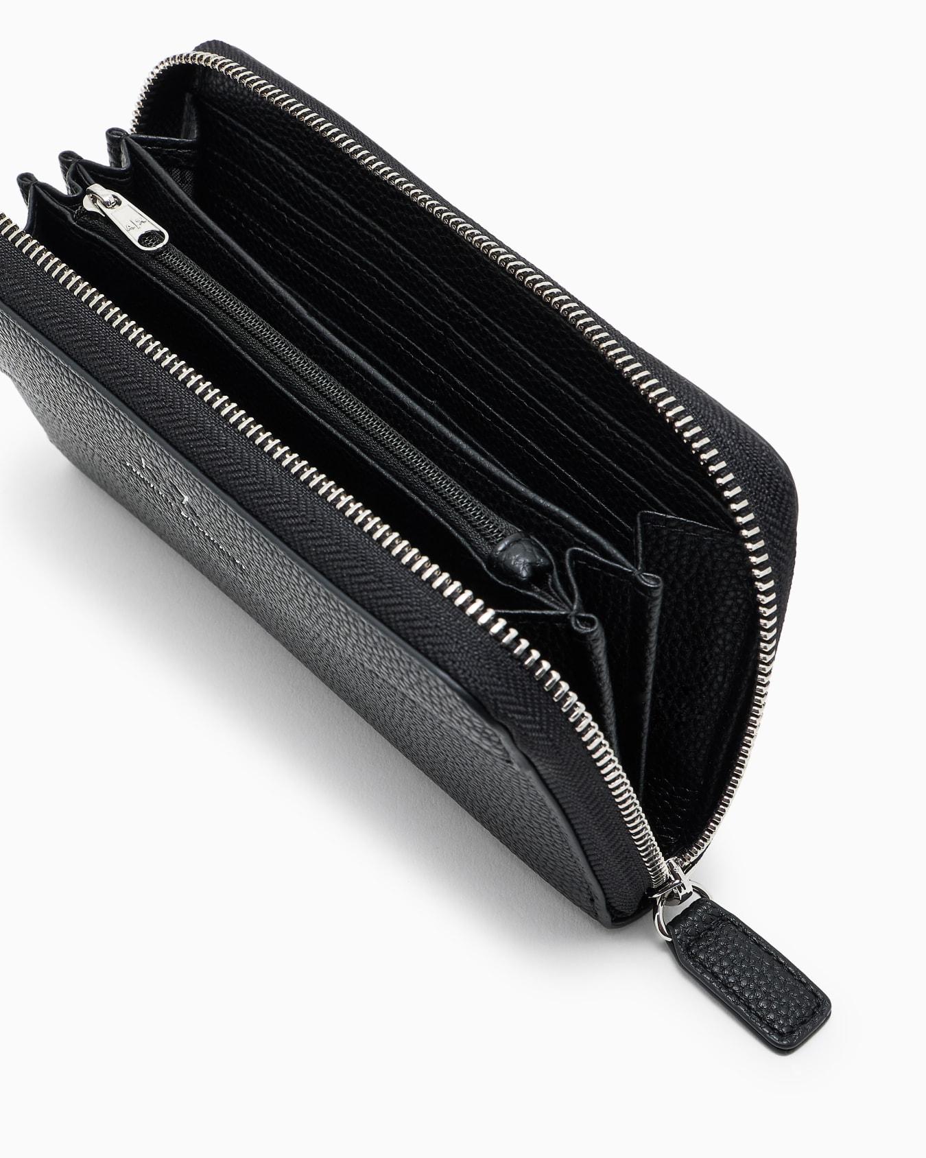 Zip around wallet with shaped stitching Slide 2