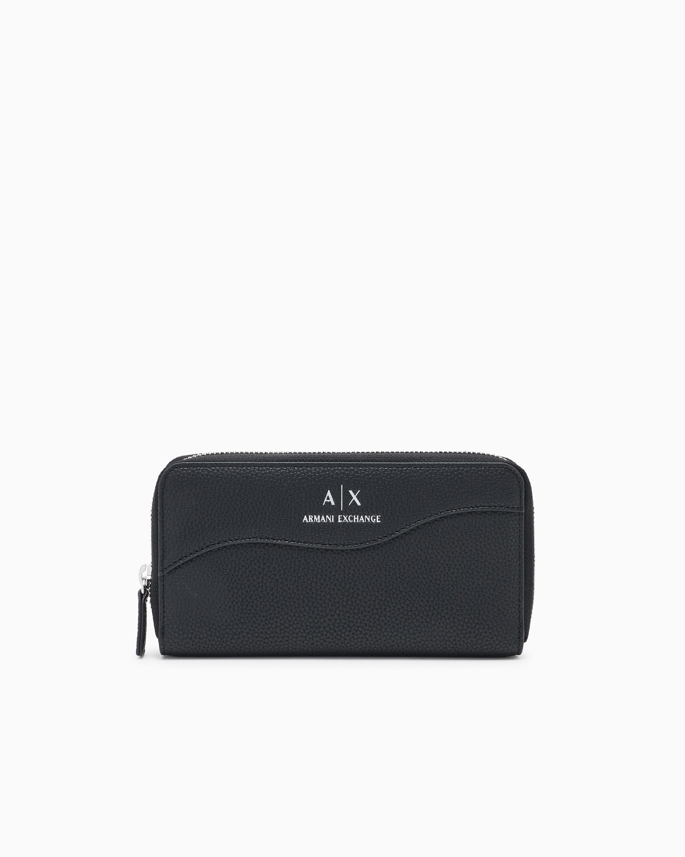 Zip around wallet with shaped stitching Slide 0