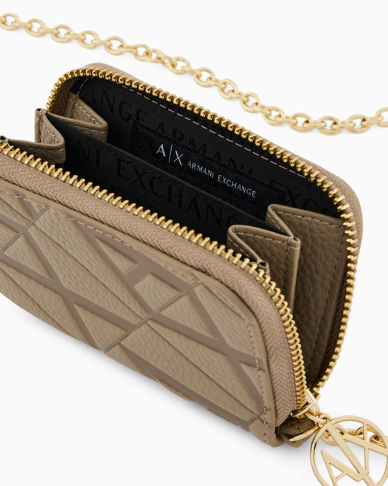 モノグラムロゴ チェーン付きミニウォレット | Armani Exchange