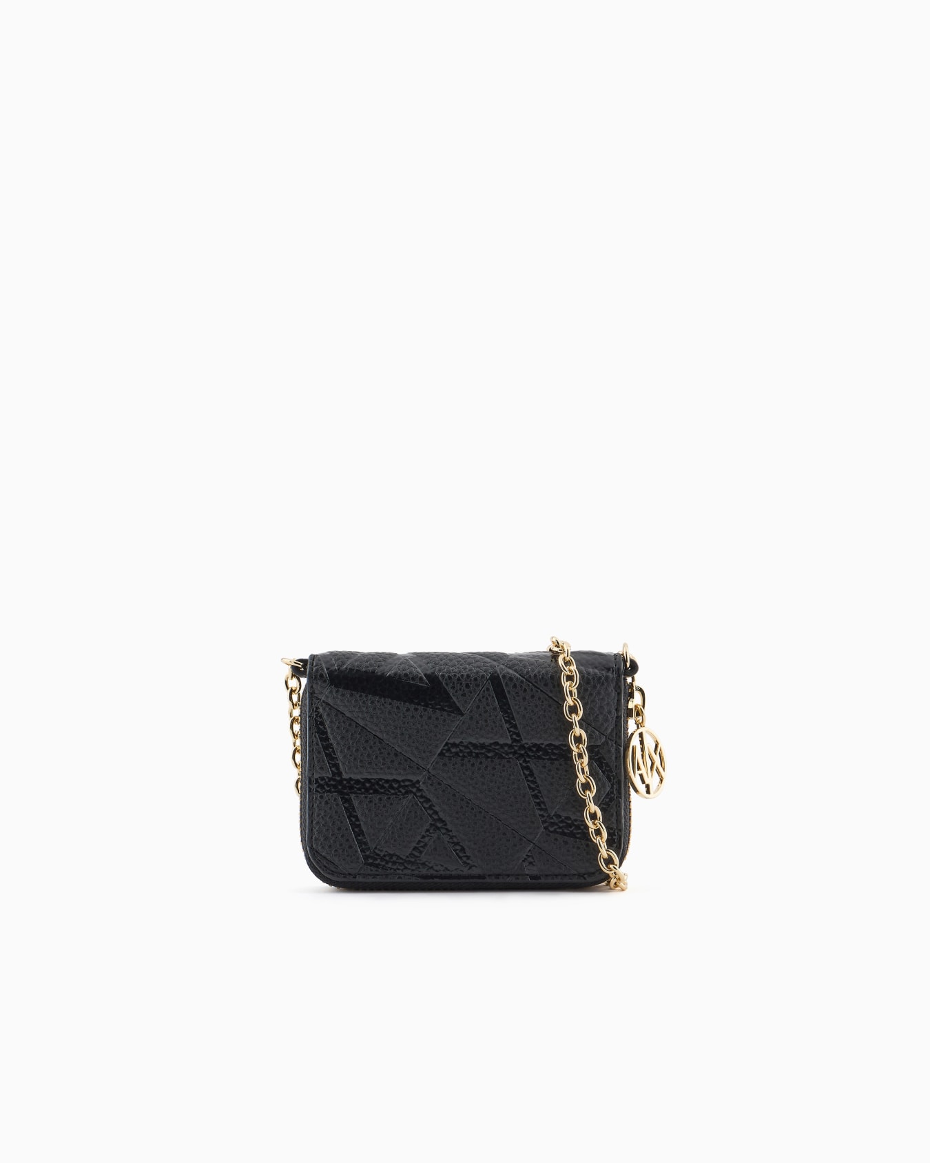 Mini wallet with monogram logo and chain Slide 0