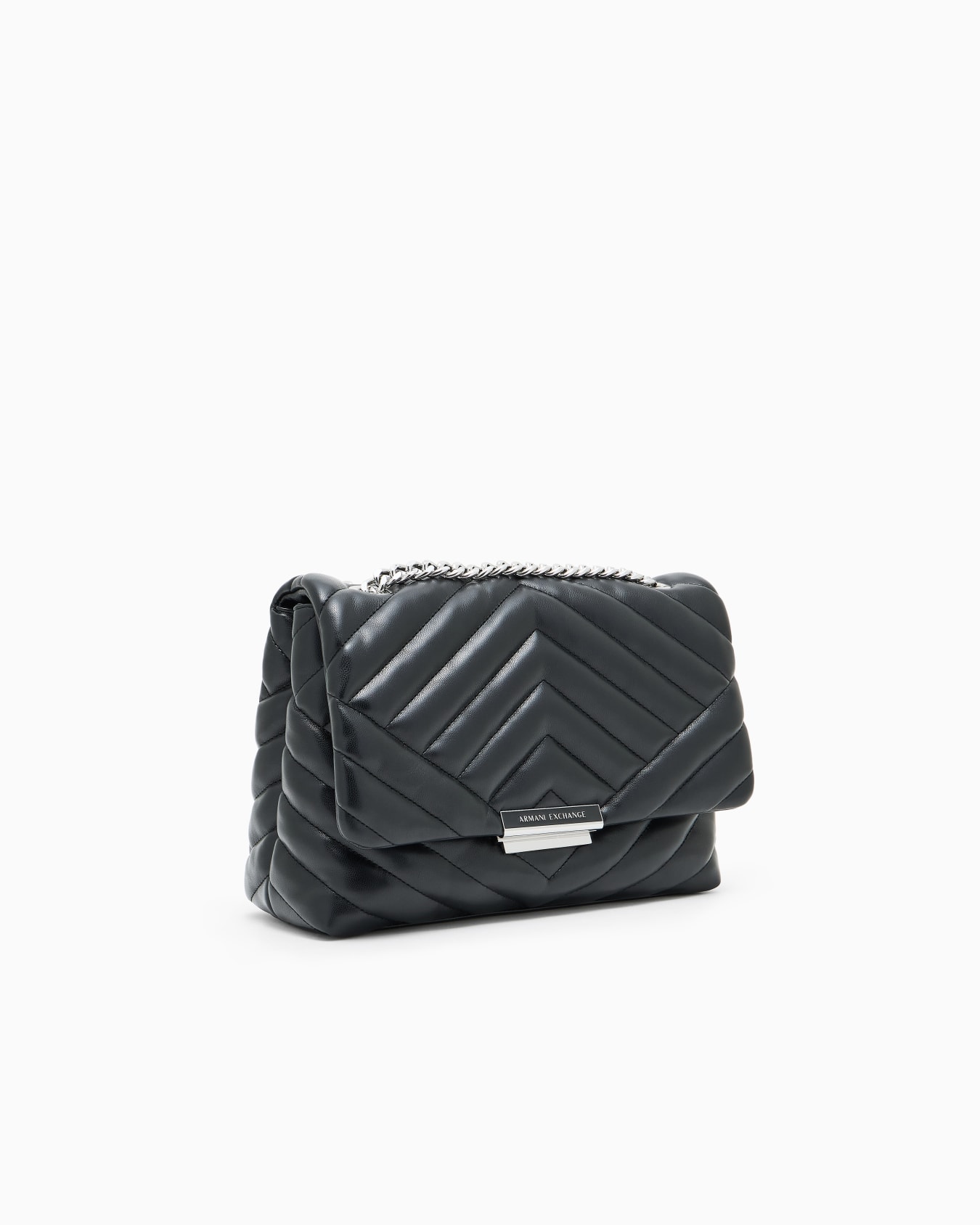 Shoulder bag in quilted material with metal details Slide 1