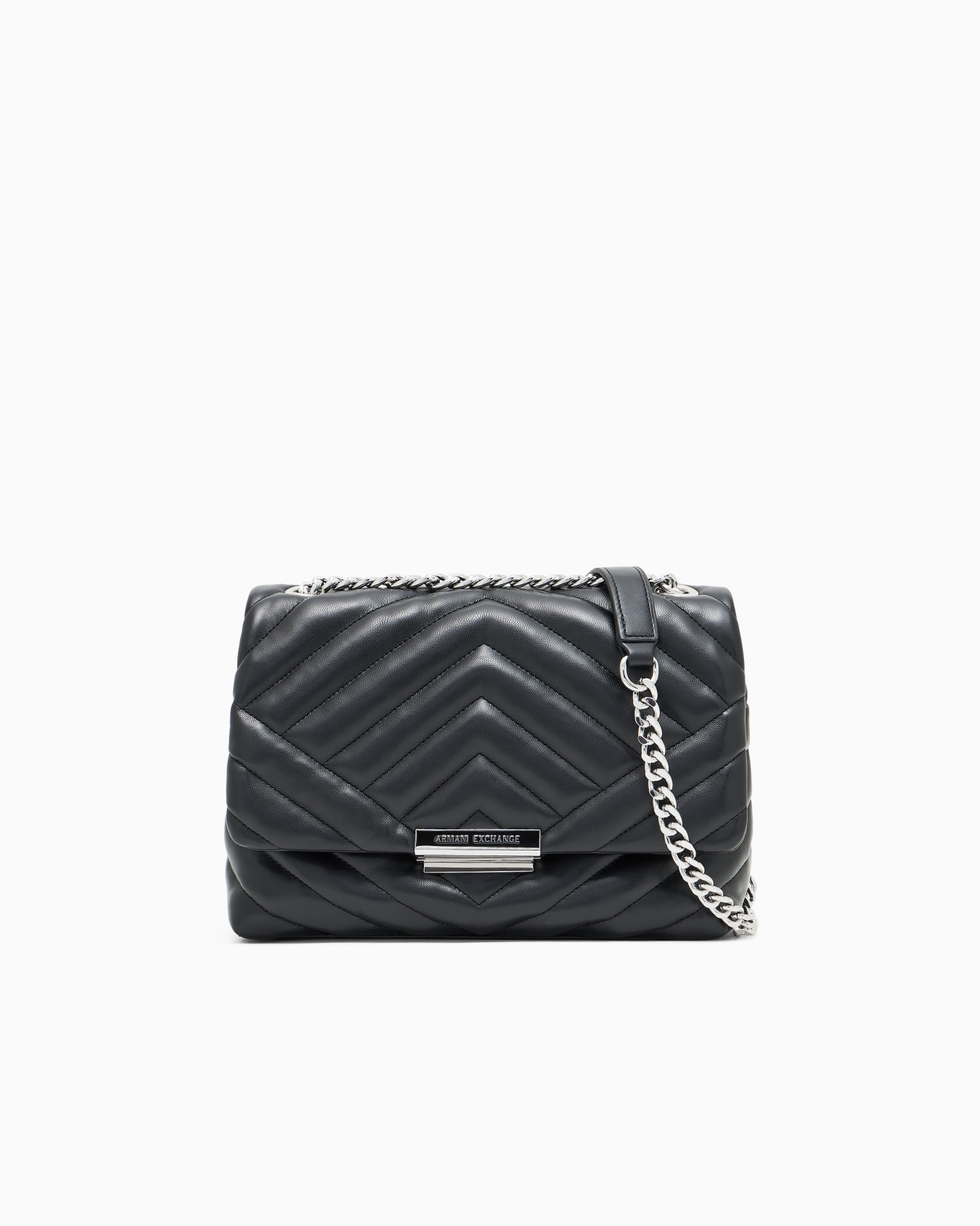 Shoulder bag in quilted material with metal details Slide 0