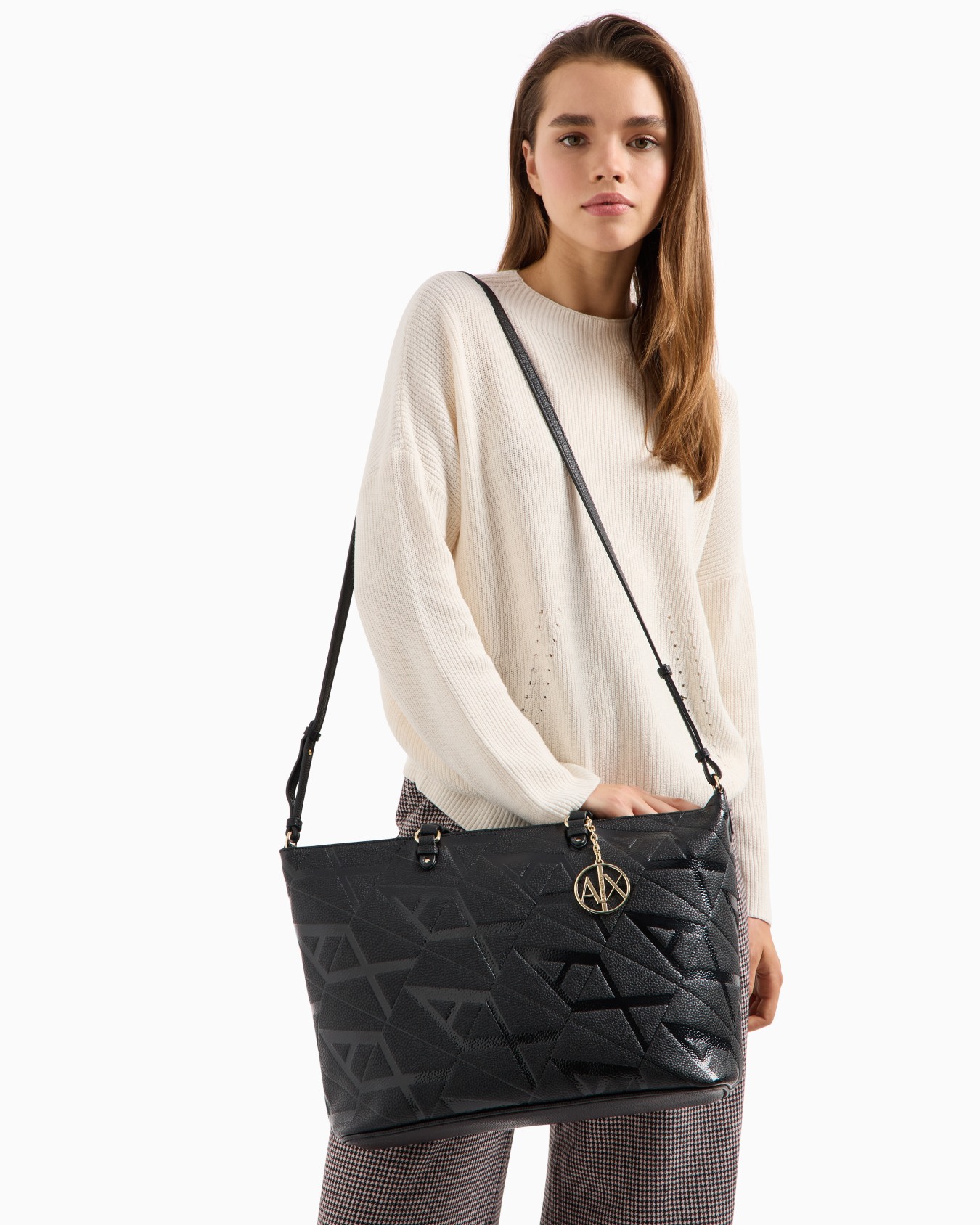 Shopper bag with allover embossed logo Slide 6