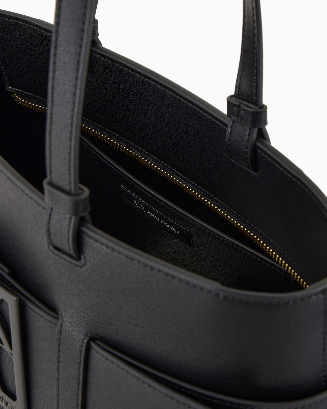 Medium shopper bag with tone-on-tone monogram Slide 3