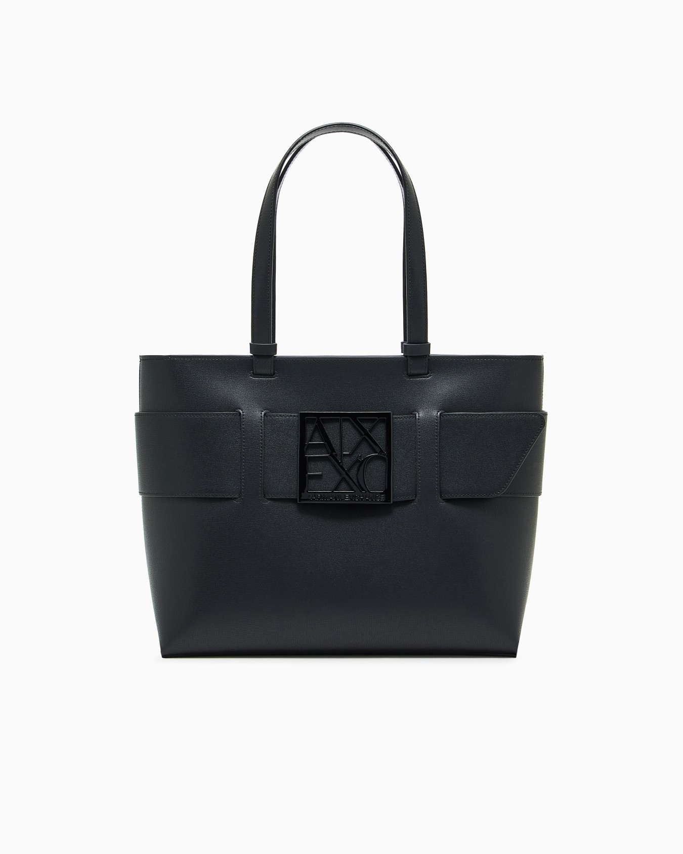 Medium shopper bag with tone-on-tone monogram Slide 0