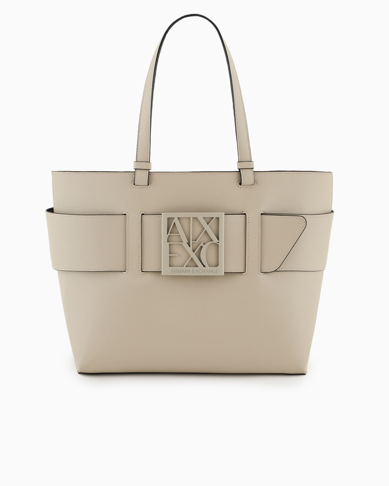 Medium shopper bag with tone-on-tone monogram Slide 0
