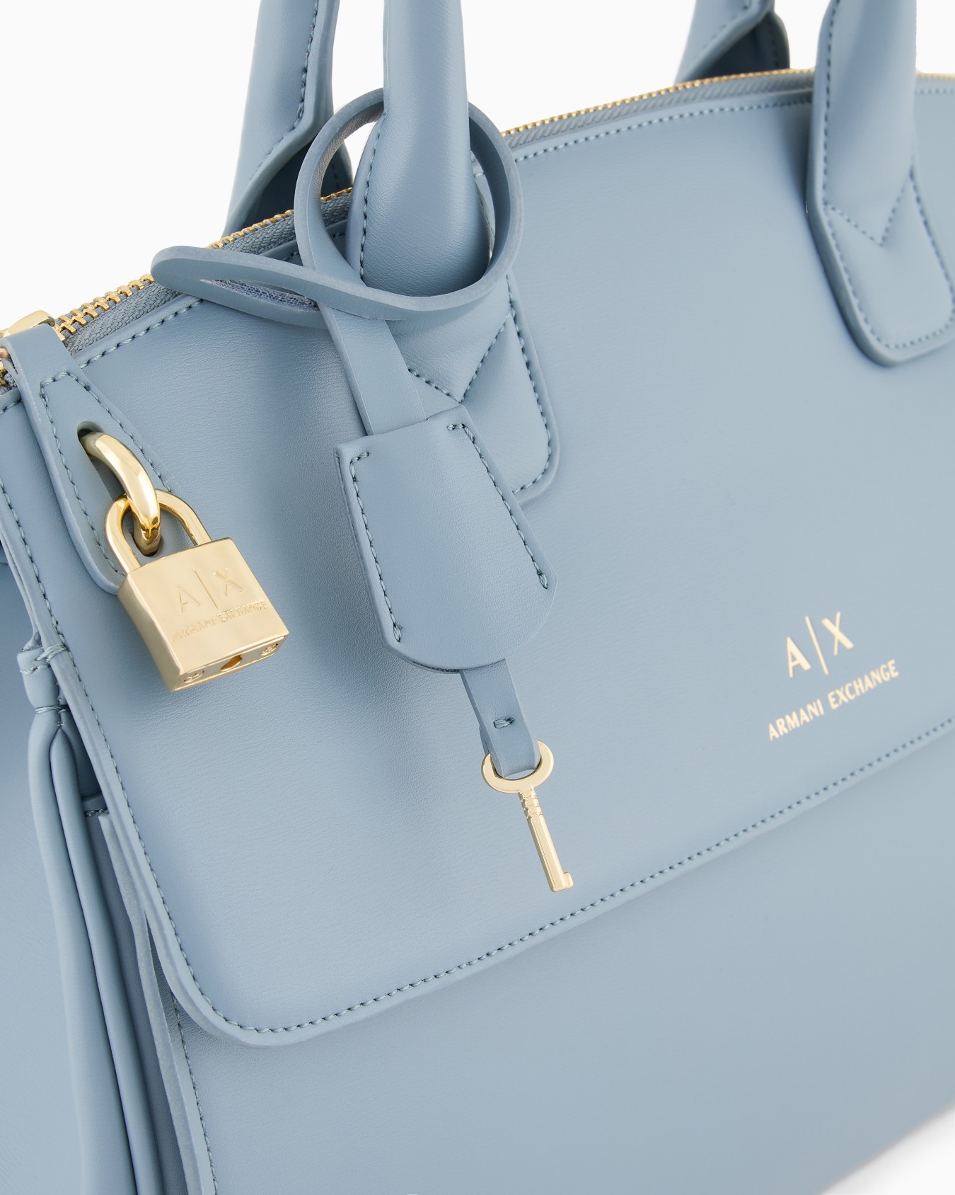 Bolso baúl grande con candado ASV y detalles metálicos Diapositiva 5