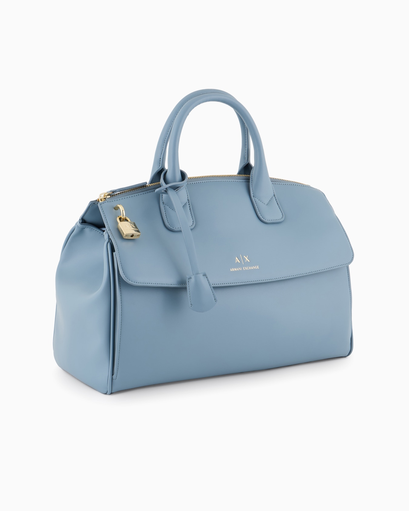 Bolso baúl grande con candado ASV y detalles metálicos Diapositiva 1
