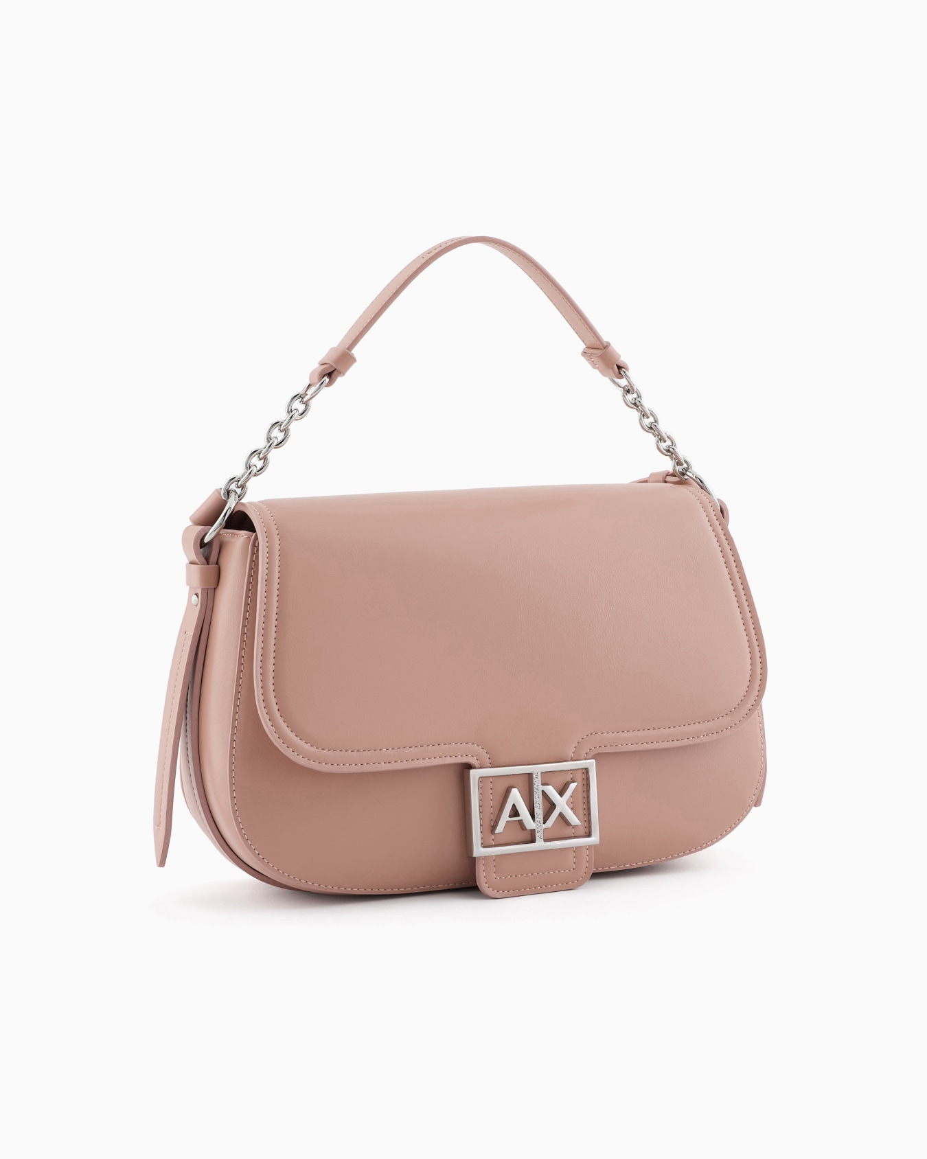 Rounded shoulder bag with monogram logo Slide 1