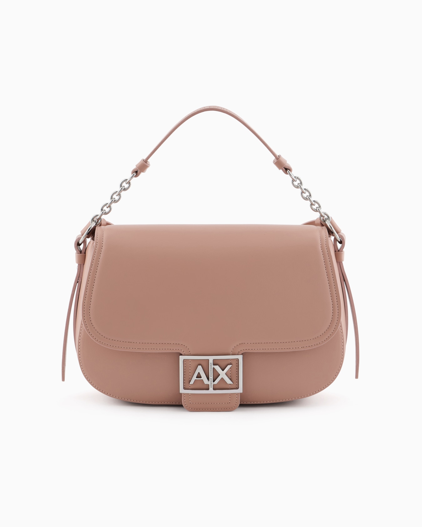 Rounded shoulder bag with monogram logo Slide 0