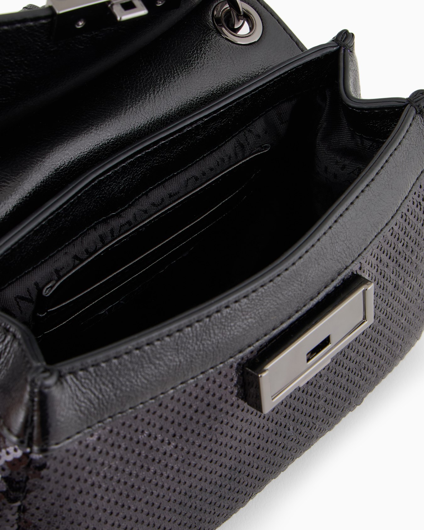 Sequined shoulder bag with metallic details Slide 3