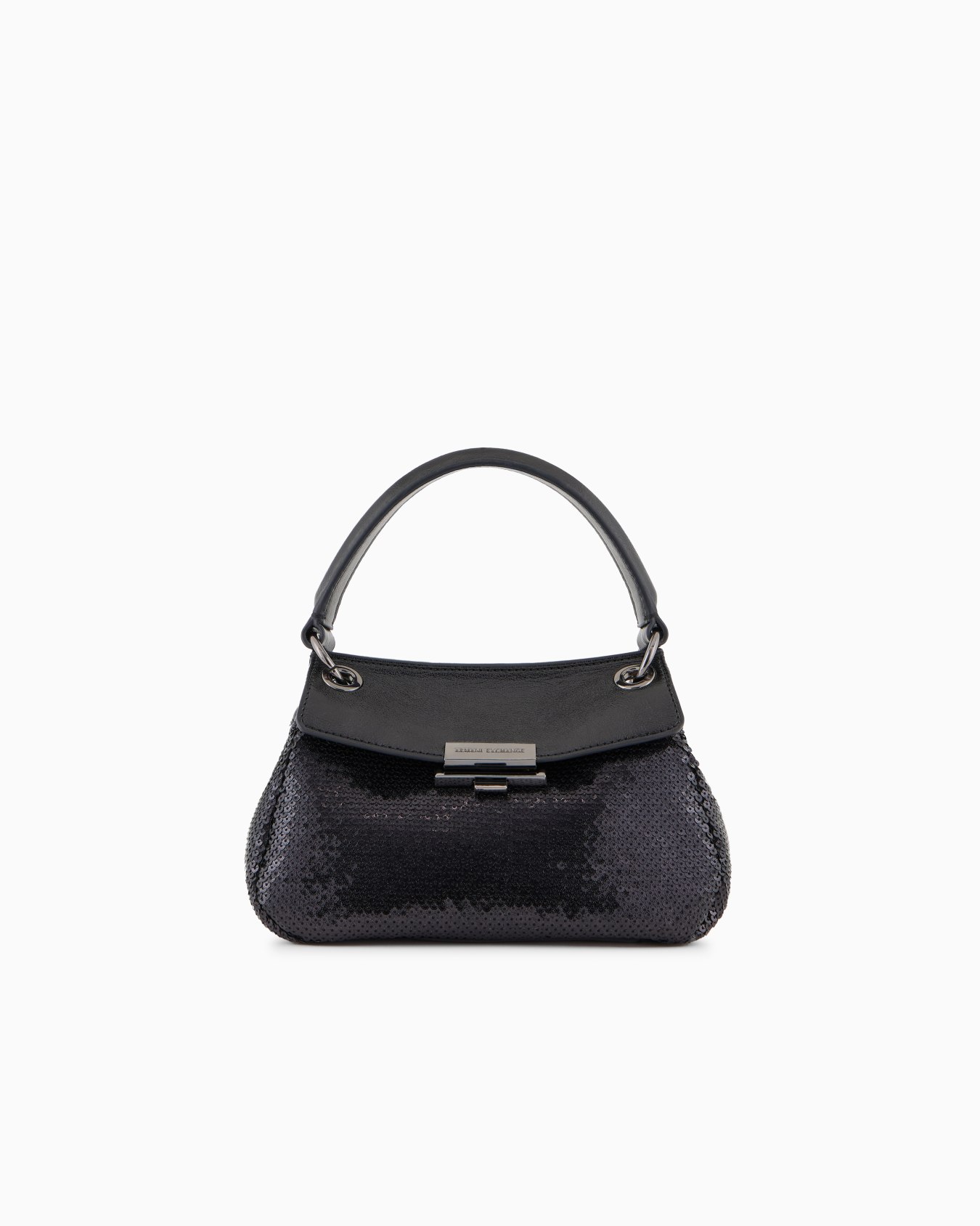 Sequined shoulder bag with metallic details Slide 0