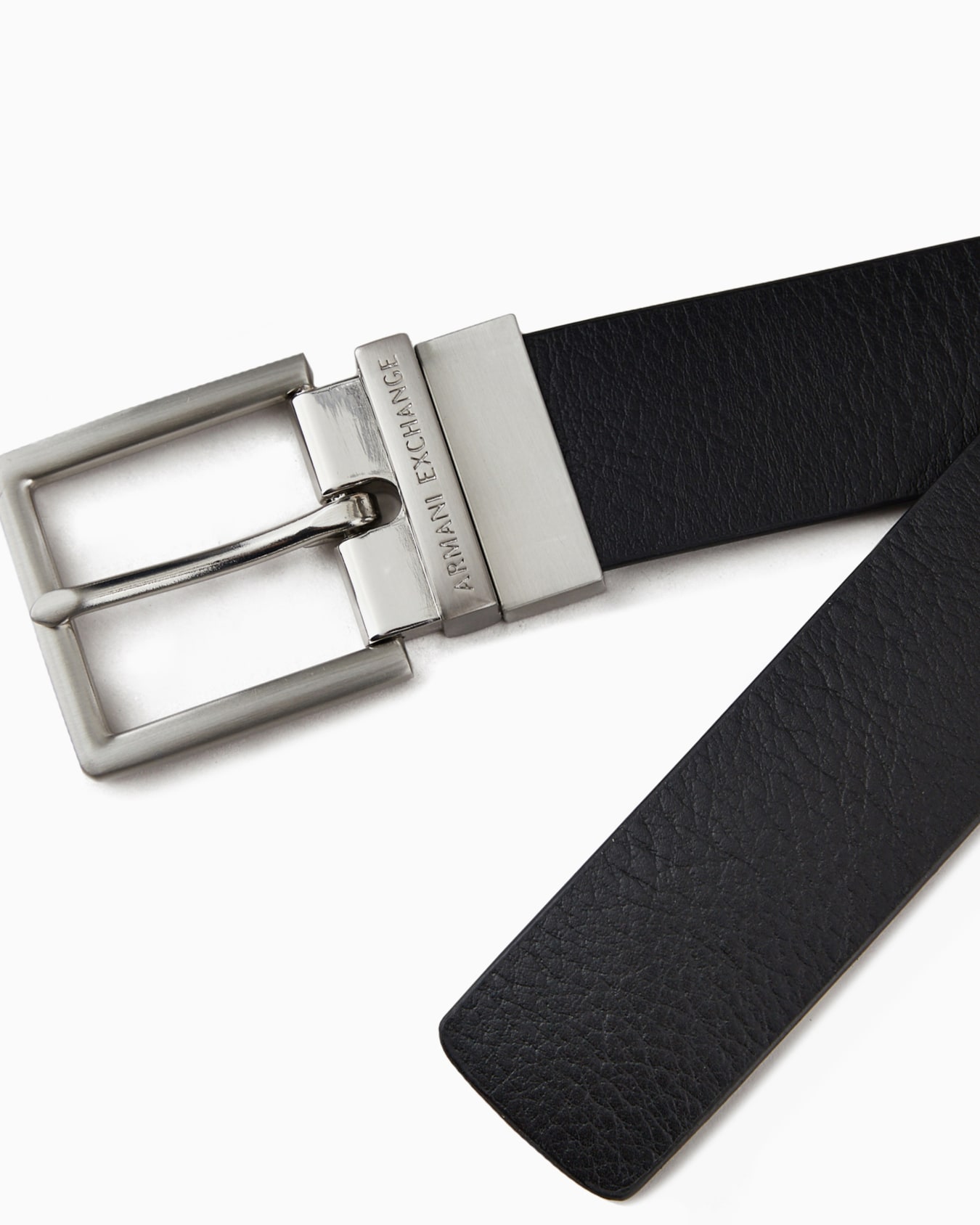 Ceinture en cuir avec boucle rectangulaire Diapositive 1