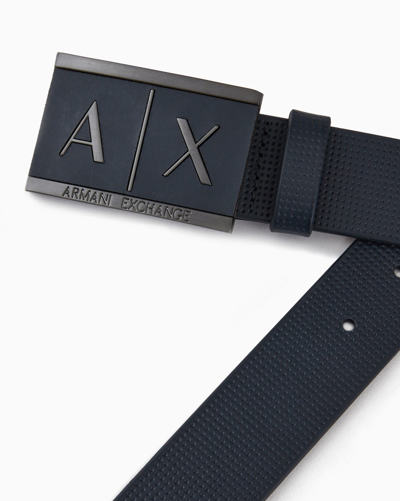 Ceinture en cuir avec boucle rectangulaire Diapositive 1