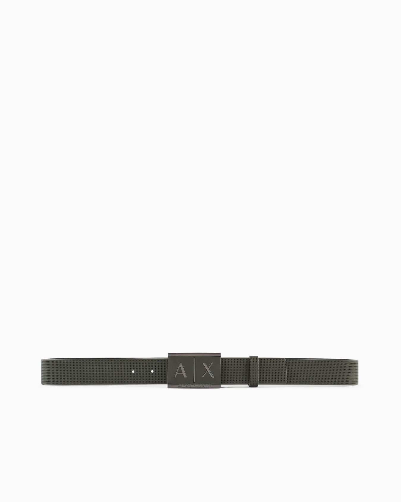 Leather belt with rectangular buckle Slide 2