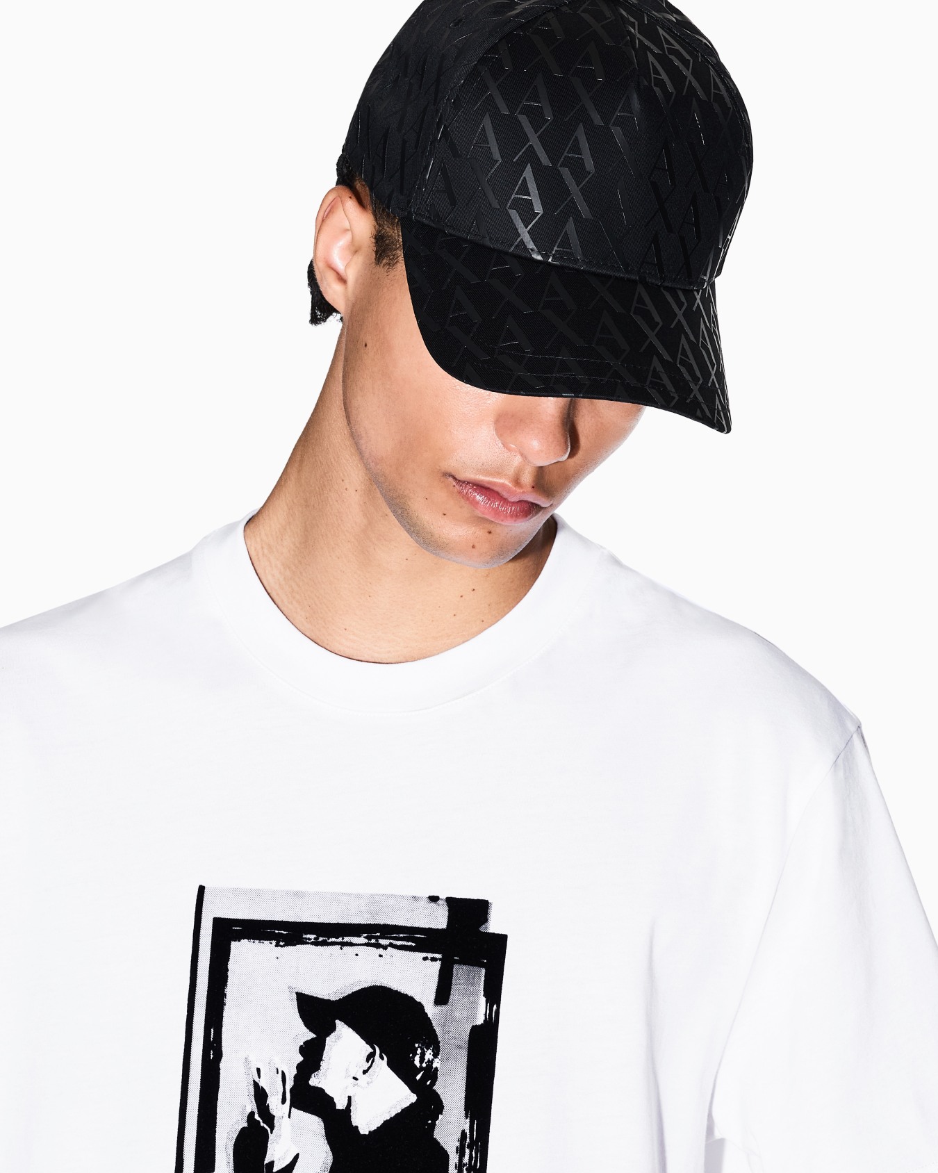 Cappello con visiera con logo allover Slide 3