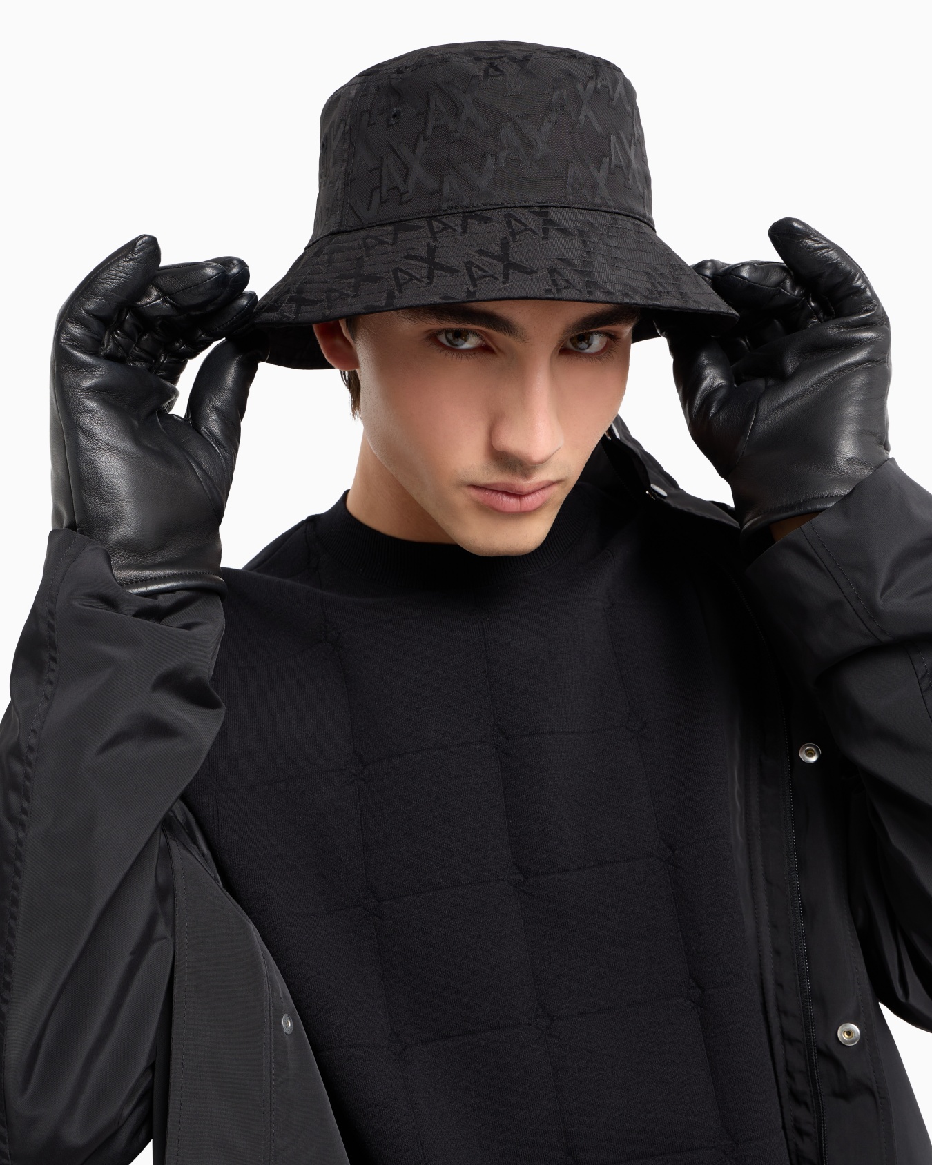 Bucket hat in monogram technical fabric Slide 2
