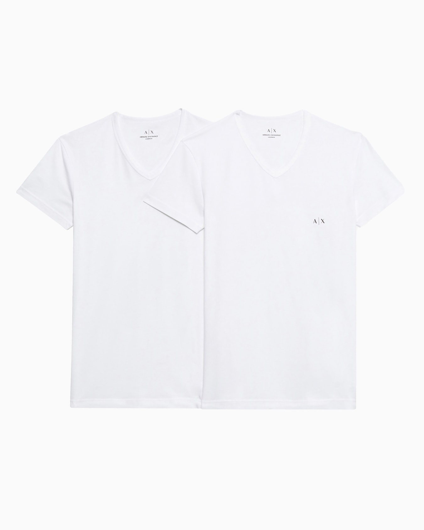 Pack of 2 jersey t-shirts with V-neck Slide 0