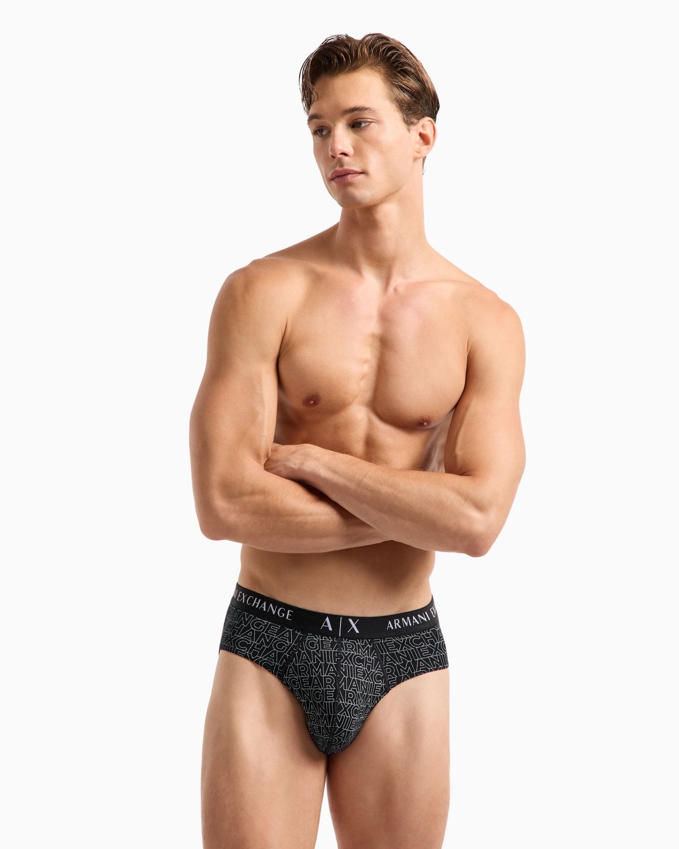 Slip in tessuto stretch logo allover Slide 1