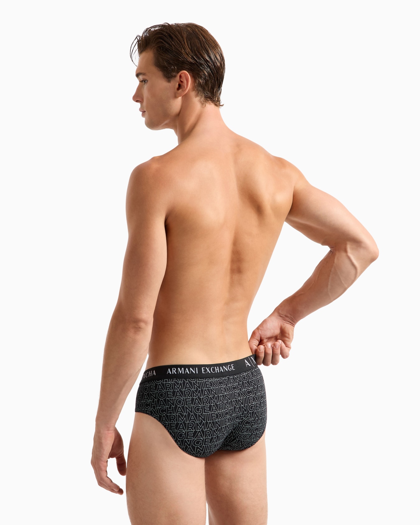 Slip in tessuto stretch logo allover Slide 2