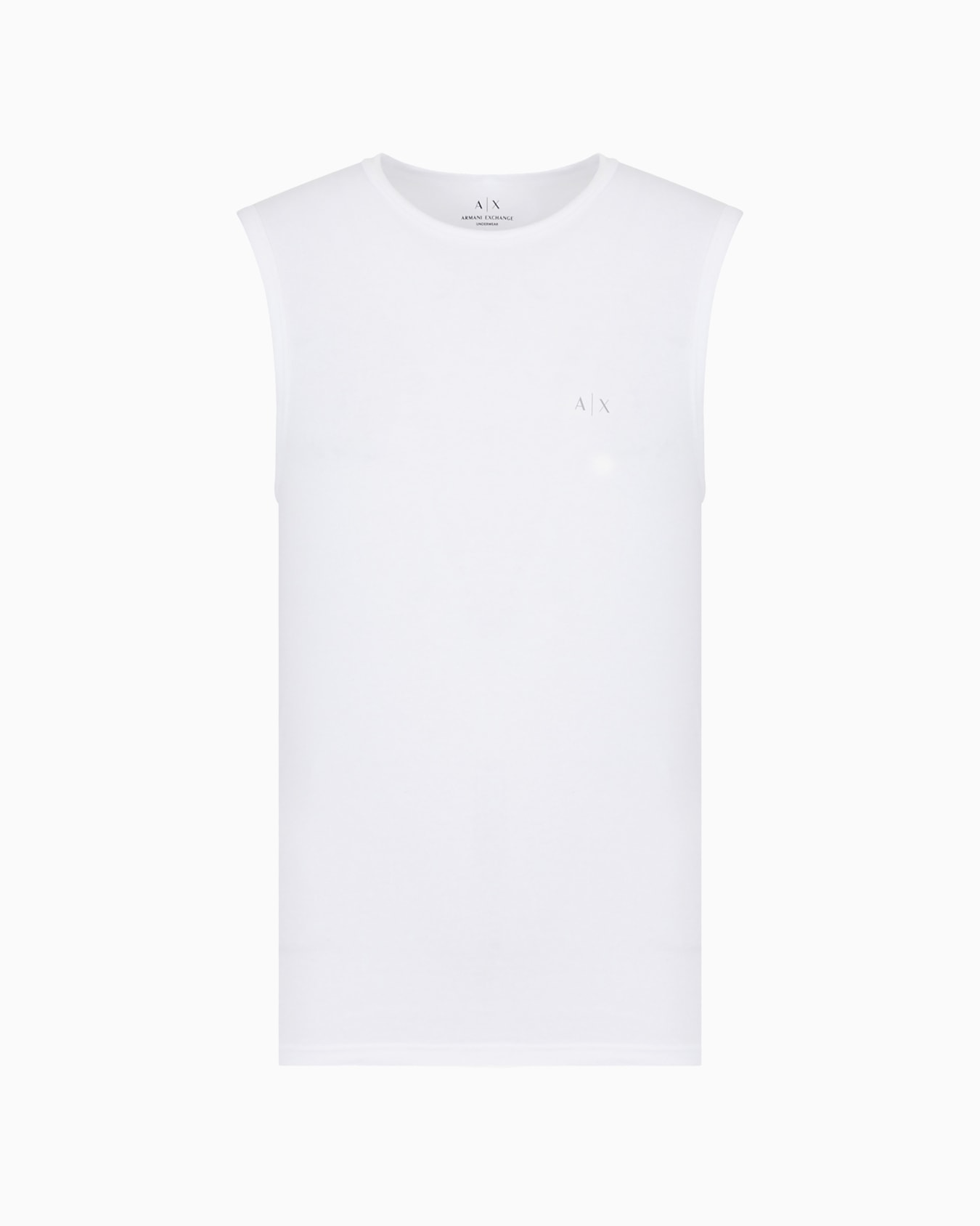 Camiseta sin mangas de punto de algodón con logo Diapositiva 0