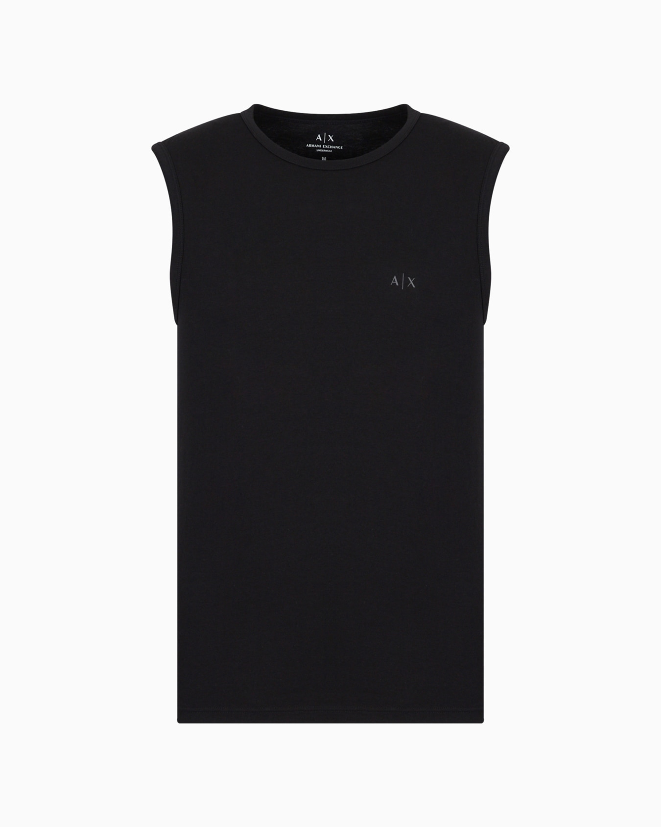 Cotton jersey tank top with logo Slide 0