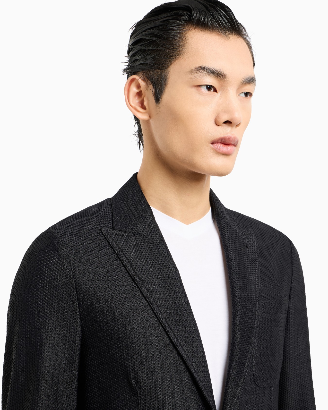 기능성 와플 패브릭 아이콘 싱글 브레스트 재킷 슬라이드 4