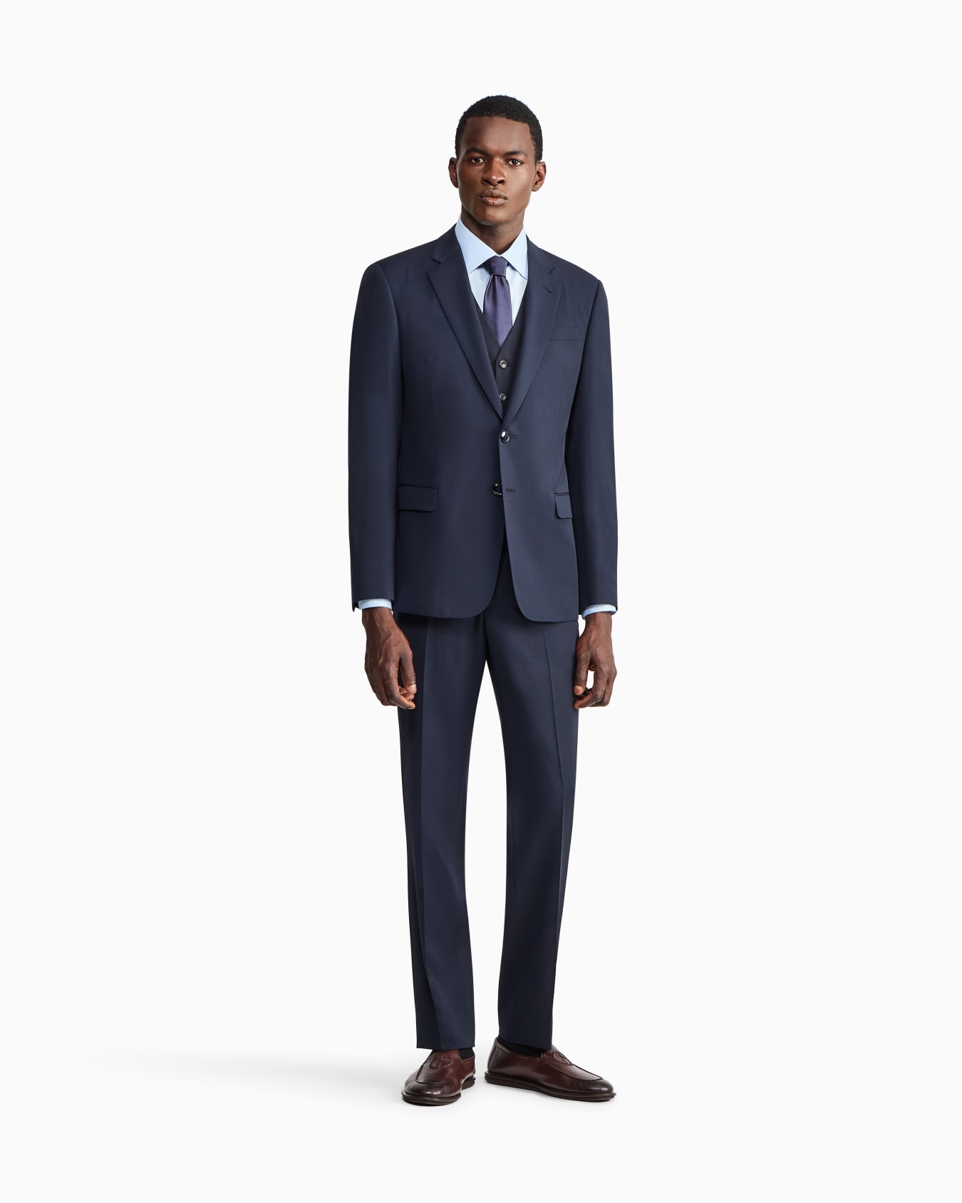 Single-breasted waistcoat in virgin wool Slide 1