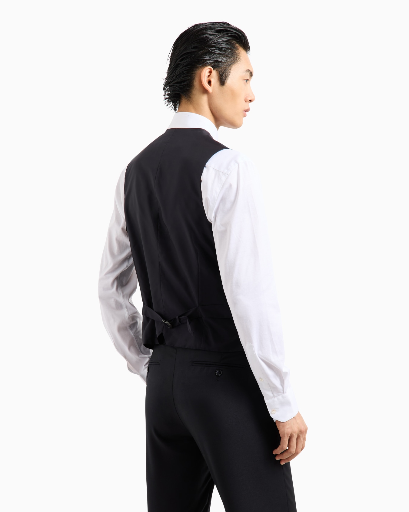 Gilet monopetto in lana vergine Slide 2