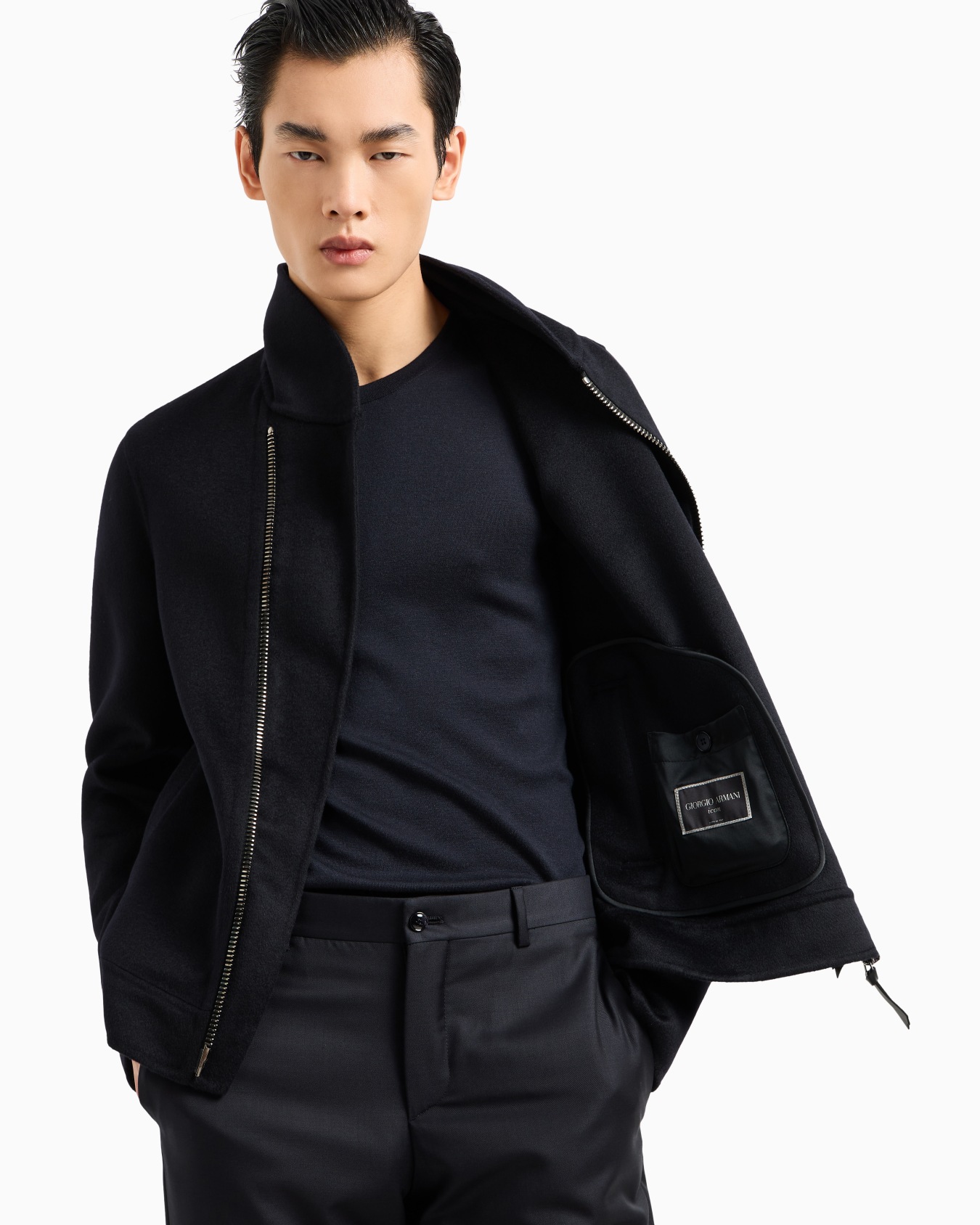 Icon cashmere Casentino wool blouson Slide 5