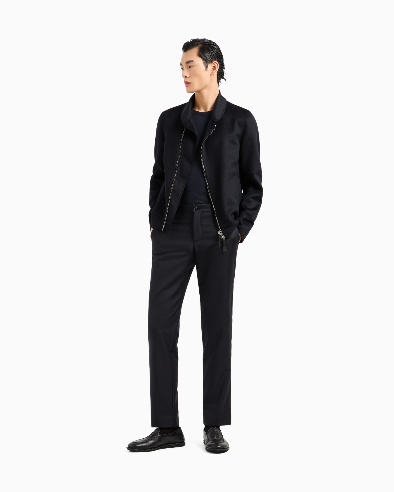 Icon cashmere Casentino wool blouson Slide 1