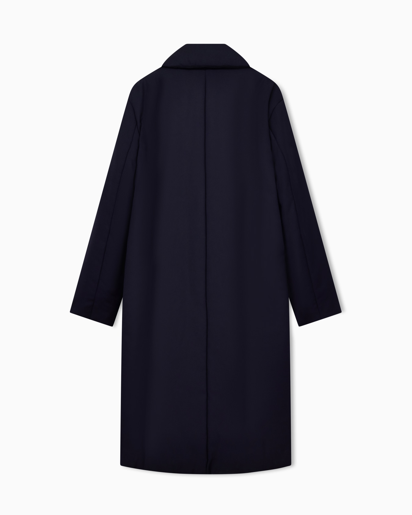 Double-breasted padded coat in virgin wool Slide 2