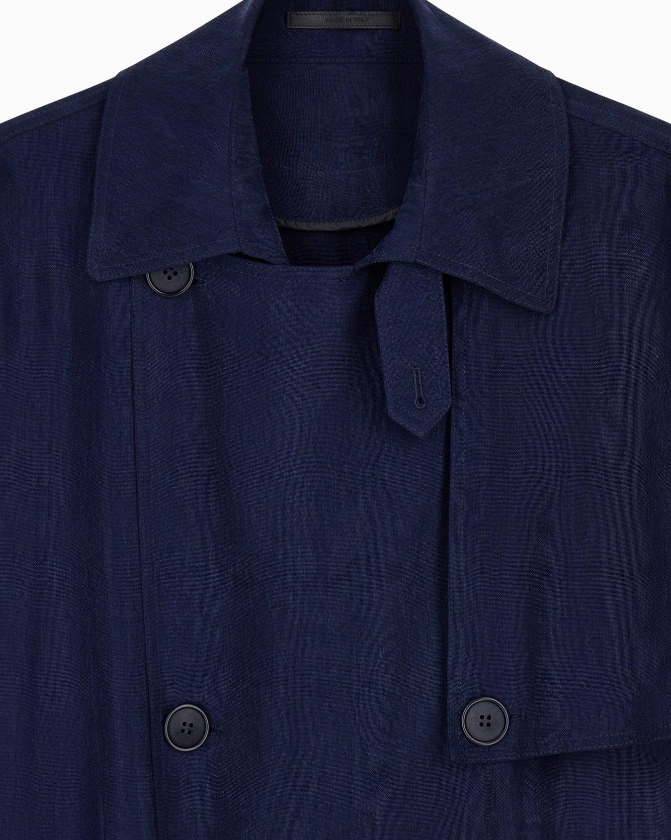 Icon cupro double-breasted trench coat Slide 2