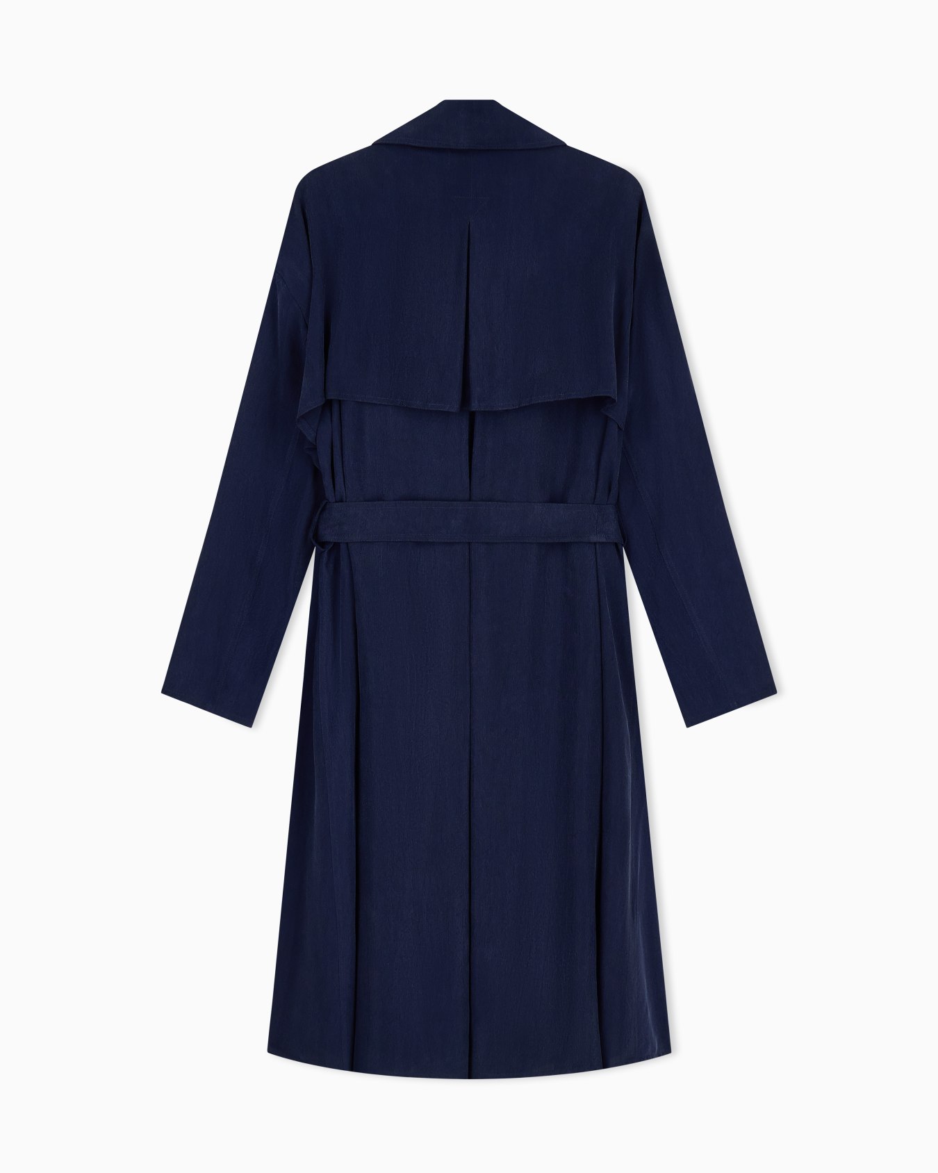 Icon cupro double-breasted trench coat Slide 1