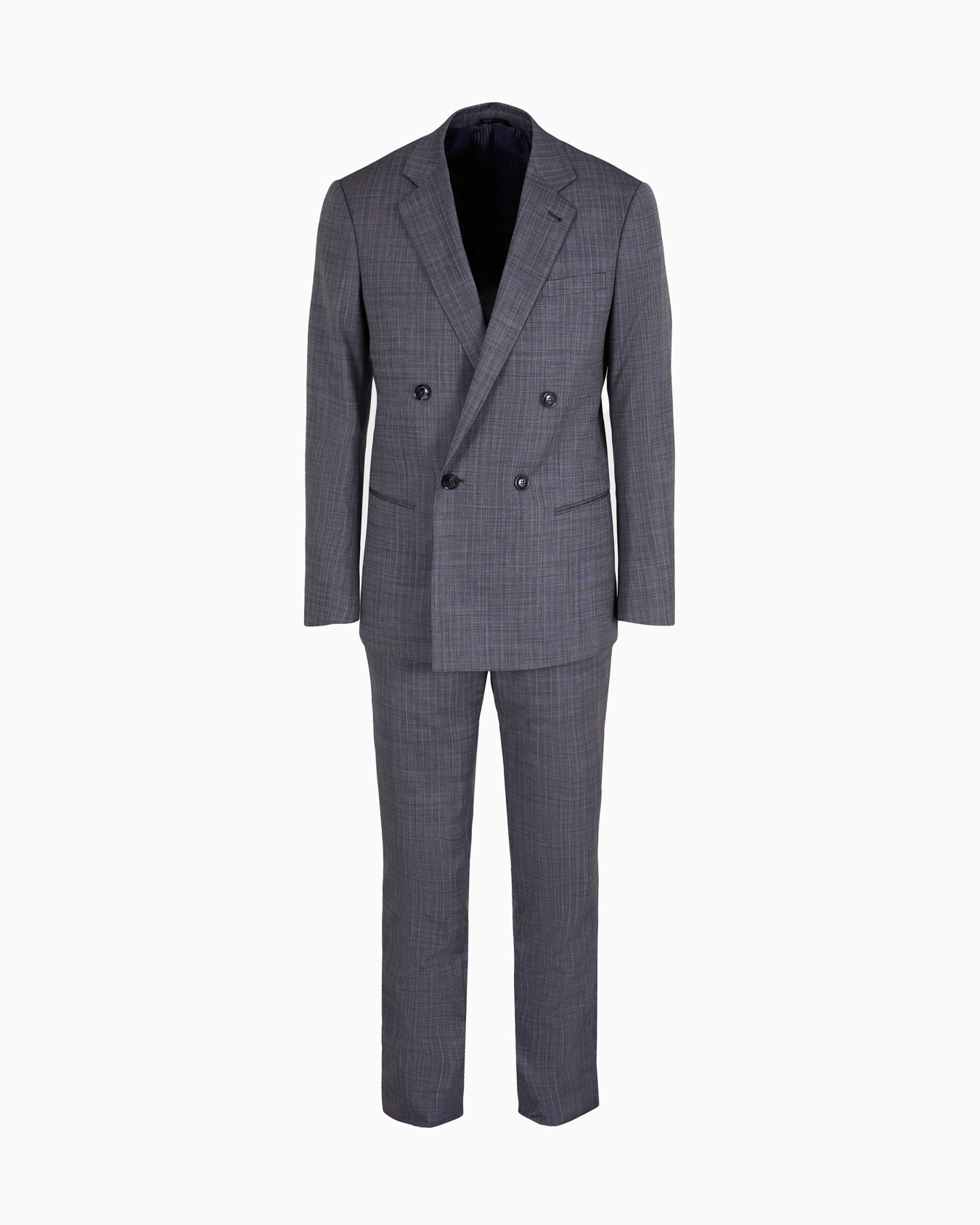 Soho line double-breasted check suit in virgin wool Slide 0