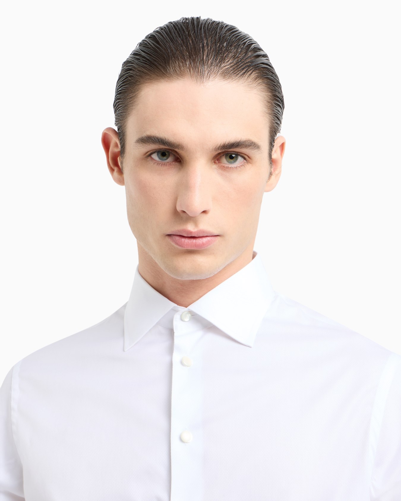 Regular-fit shiny-effect cotton shirt Slide 4