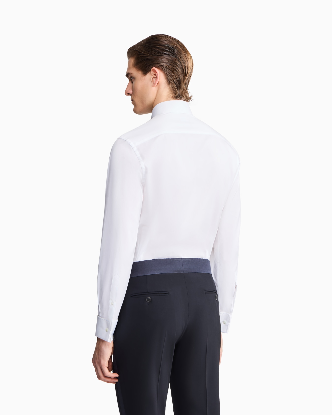 Camisa regular fit de algodón efecto brillante Diapositiva 5