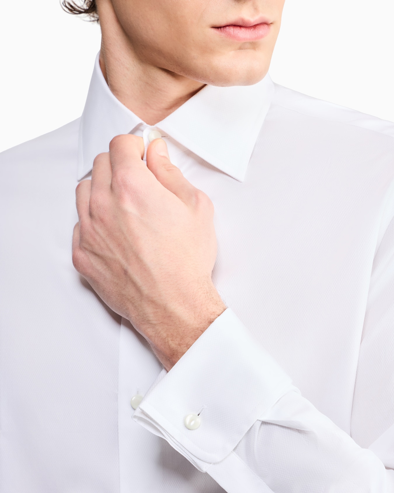 Camisa regular fit de algodón efecto brillante Diapositiva 6