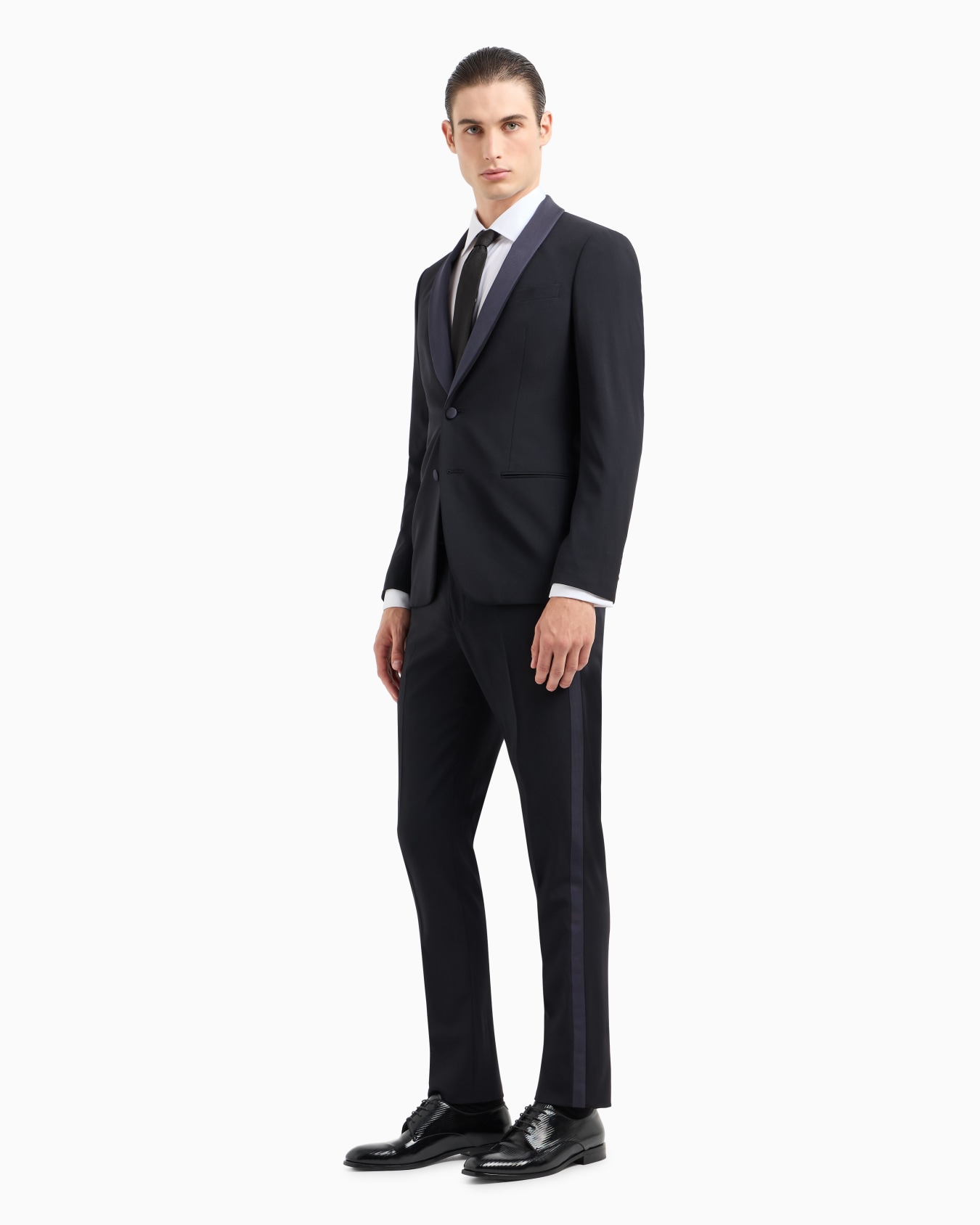 Regular-fit shiny-effect cotton shirt Slide 3