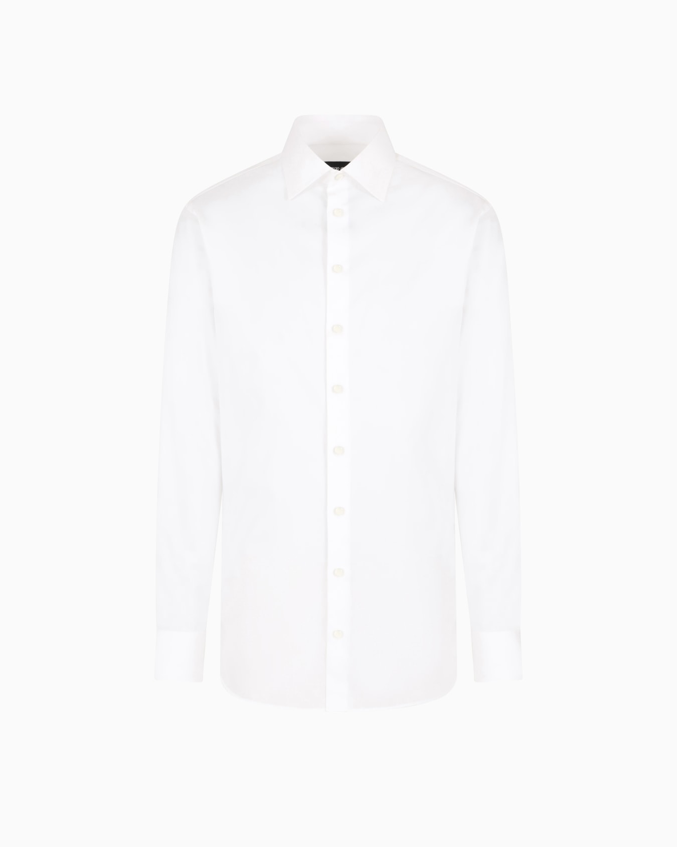 Regular-fit shiny-effect cotton shirt Slide 0