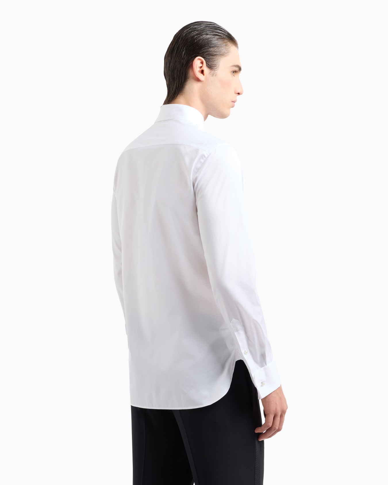 Regular-fit shiny-effect cotton shirt Slide 2