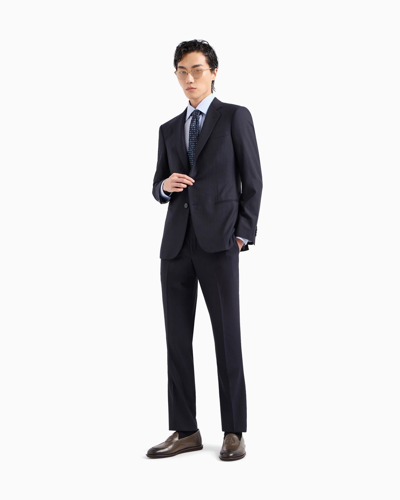 Manhattan line virgin-wool single-breasted suit Slide 1