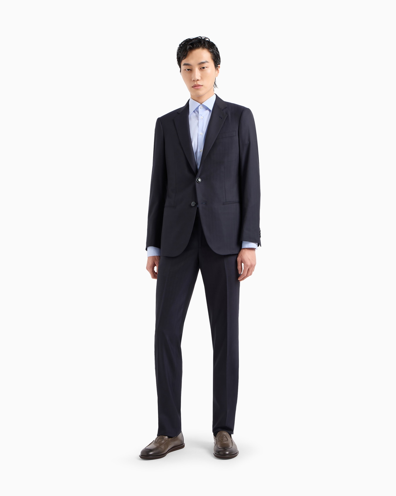 Manhattan line virgin-wool single-breasted suit Slide 3