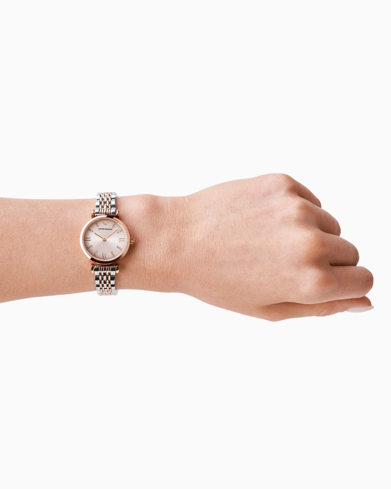 Women's Two-Hand Two-Tone Stainless Steel Watch Slide 1